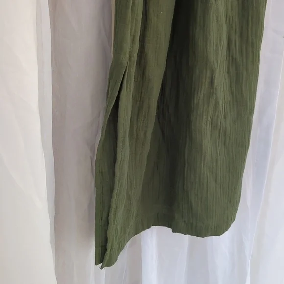 NWT Women's Balloon Long Sleeve Tie-Front Shirtdress Universal Thread Green Sz S - Picture 11 of 11